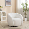 SEYNAR Modern Velvet 360 Degree Swivel Accent Armchair - Upholstered Round Barrel Chair