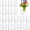 48-Piece Glass Cylinder Vase Set – Elegant Clear Vases for Weddings, Events, and Home Décor