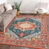 Faux Cashmere Vintage Floral Area Rug – Soft Low Pile Rug for Living Room, Bedroom, and Home Décor