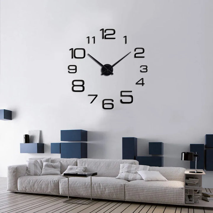 Creative Digital DIY Mirror Wall Clock – Modern Home Decoration Accessory