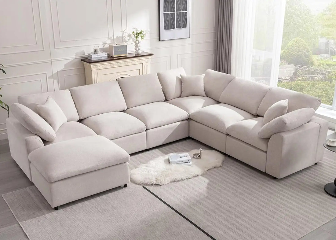 Cloud Sectional Sofa with Movable Ottoman