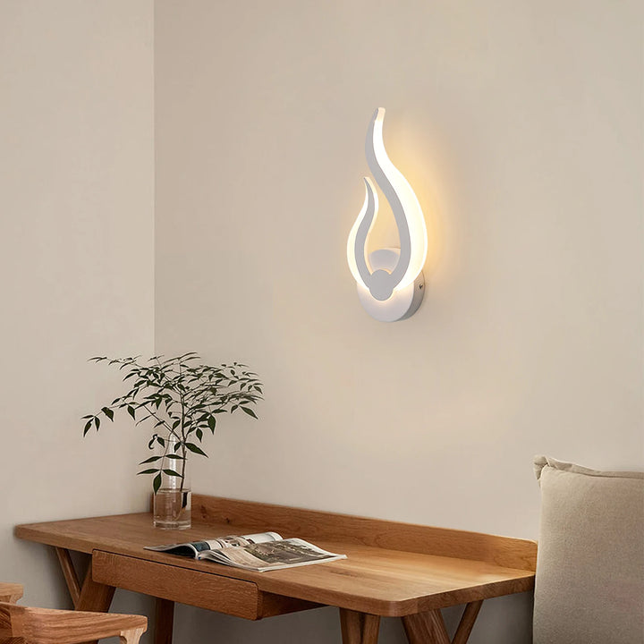 Modern LED Wall Sconces – Flame Shape LED Wall Light Fixture (3000K Warm Light)