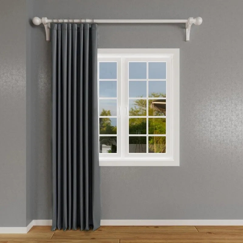 Room Divider Curtain – Total Blackout Privacy Curtain for Bedroom & Window, Ceiling Track Compatible (15ft W × 8ft H, Dark Grey)