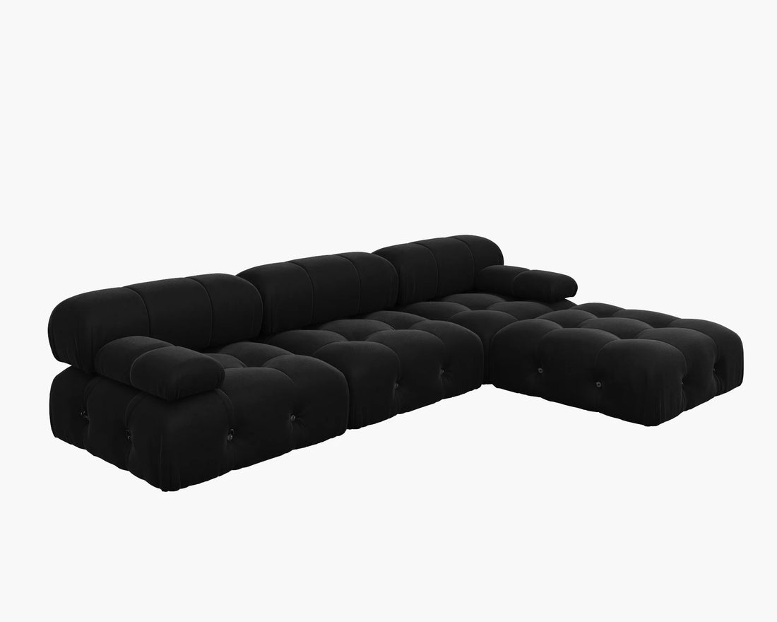 Minimalist U-Shaped Sectional Sofa with Ottomans