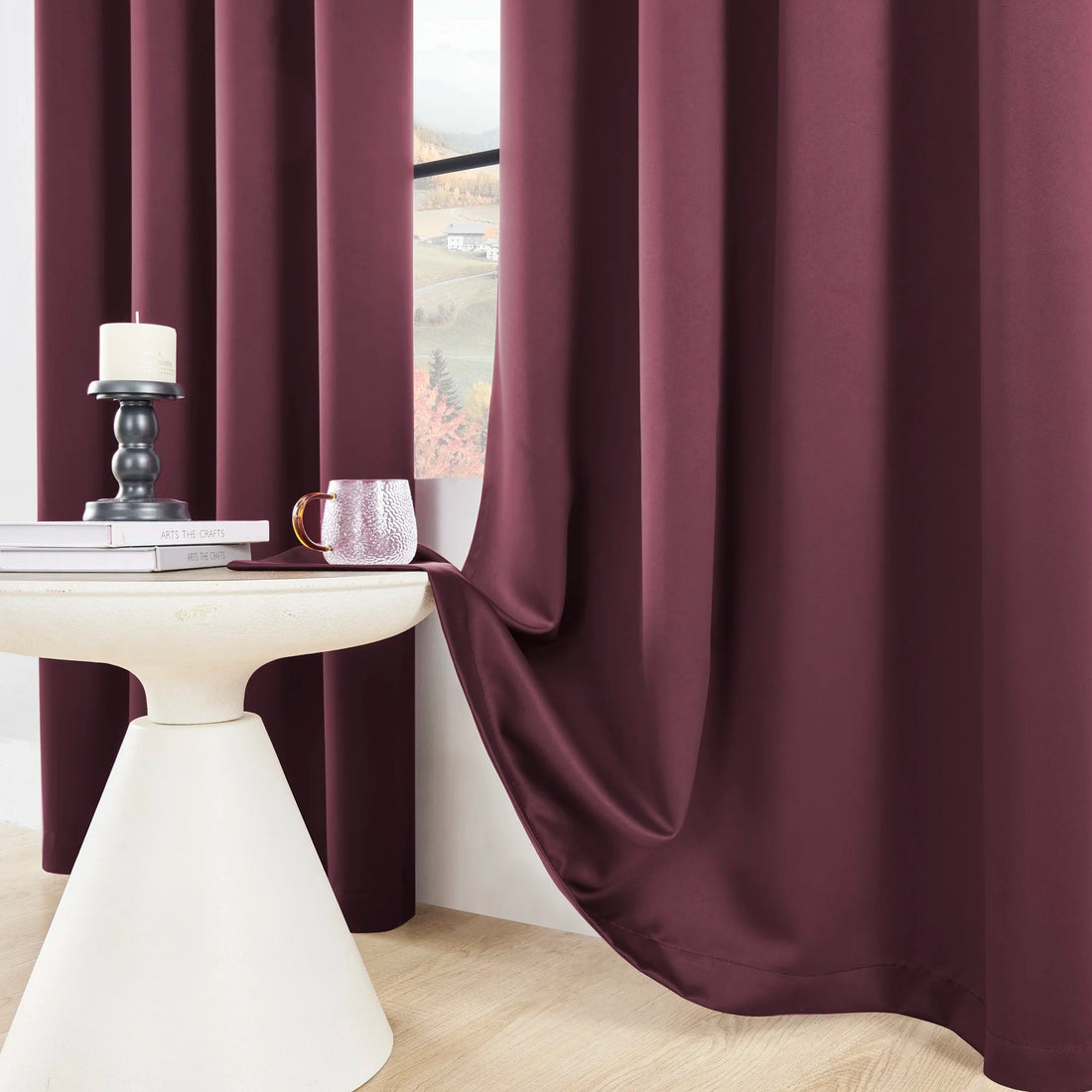 4 Blackout Curtains with Perforated Top – Perfect for Ultra Wide Windows