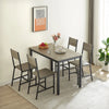 5-Piece Dining Table Set with Upholstered Chairs – Stylish & Space-Saving