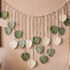 Exquisite Handwoven Leaf Tapestry - Unique Above Bed Decoration, Bohemian-inspired Accent