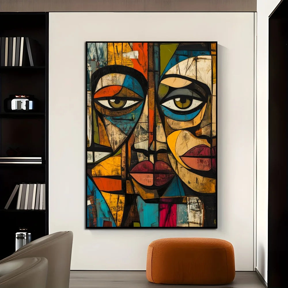 Modern African Abstract Art Canvas Print – Frameless Mural Poster for Interior Decor