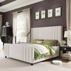 Queen Velvet Upholstered Platform Bed with Tufted Wingback Headboard & Storage