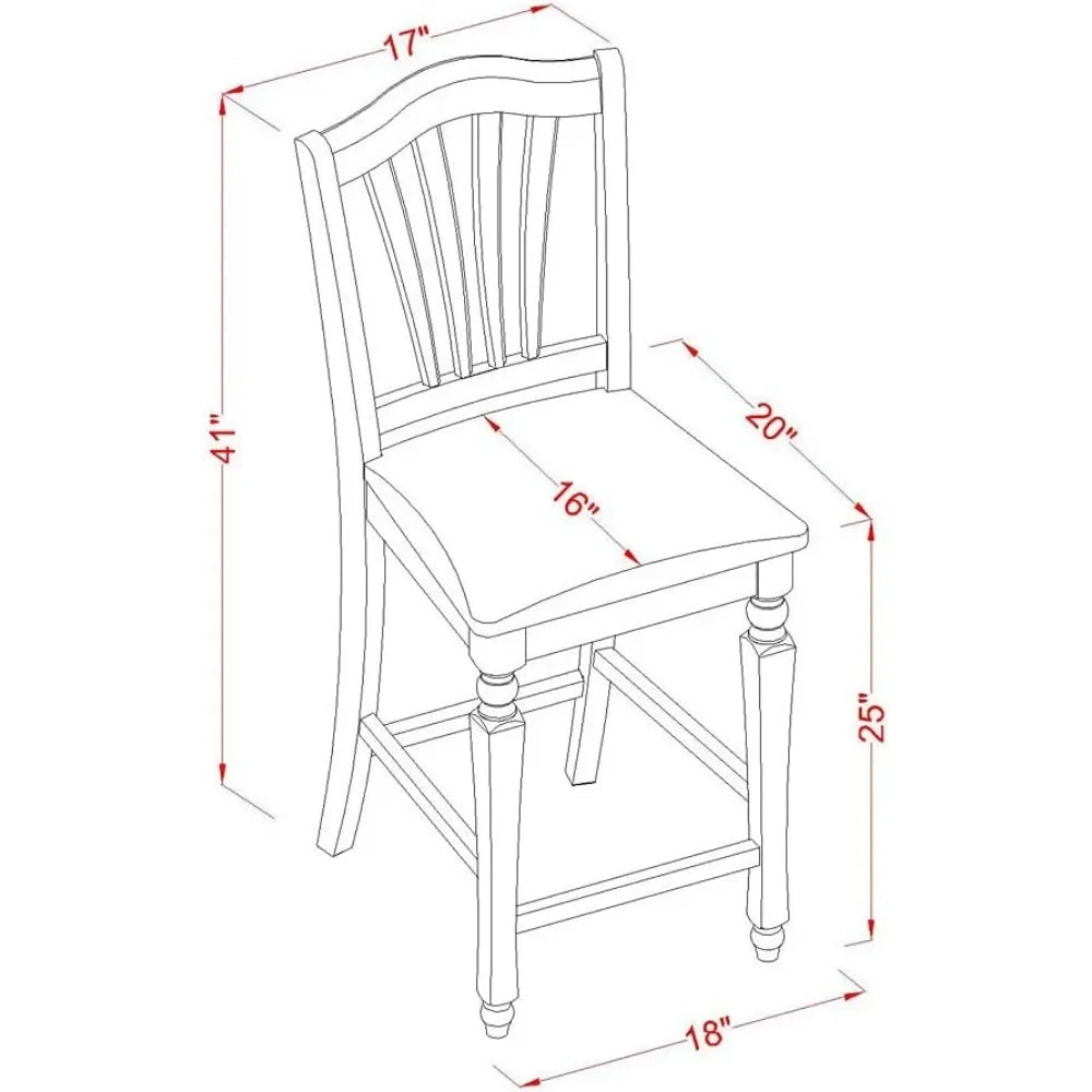 9-Piece Counter Height Dining Set – Square Kitchen Table with Butterfly Leaf & 8 Chairs