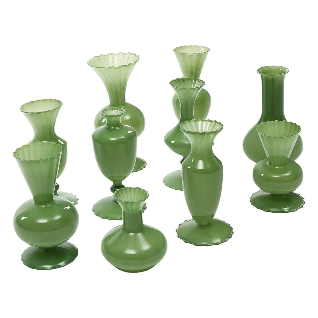 10pcs Decorative Glass Vase Set – Elegant Home and Event Decoration