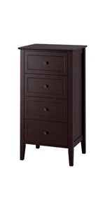 5 Drawer Dresser Chest with Sleek Black Finish