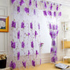 Floral Tulle Sheer Curtains – Elegant White Curtains for Living Room, Bedroom, and Kitchen