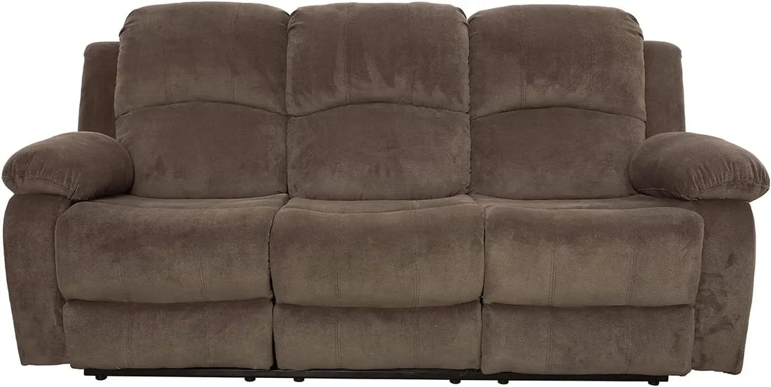 Leather Recliner Sofa Couch with 2 Cup Holder Console