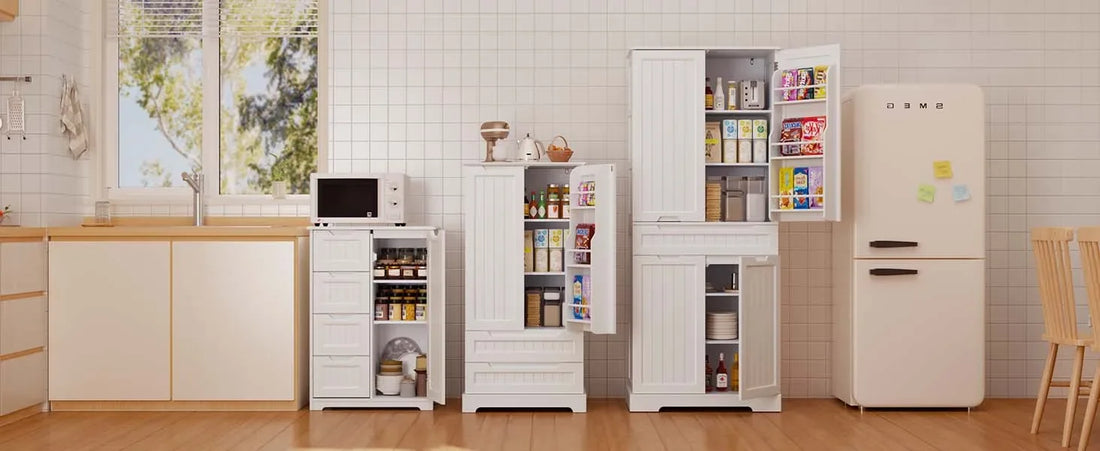 47" Kitchen Pantry Storage Cabinet with Drawers