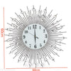 Modern Crystal Diamond Wall Clock – 3D Luxury Silent Metal Flower Clock for Home Décor