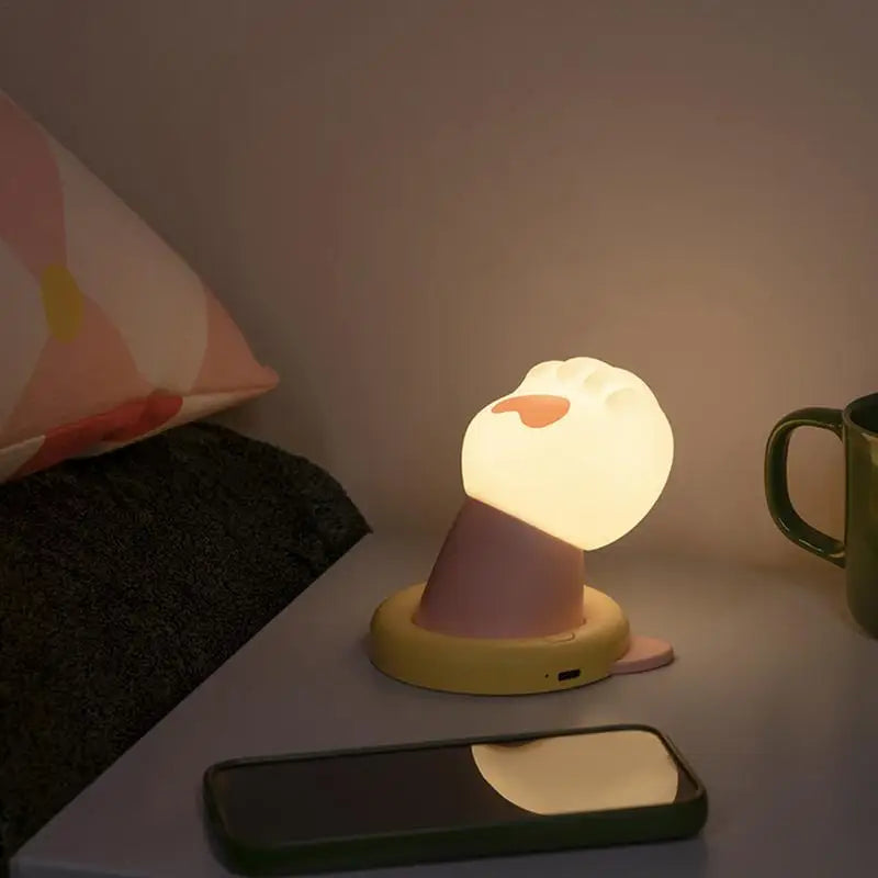 Paw Light In Bedroom Dimmable Clapping Light Novelty Hand Lamp Adjustable Brightness Night Lamp Cute Bedside Lamp For Home Decor