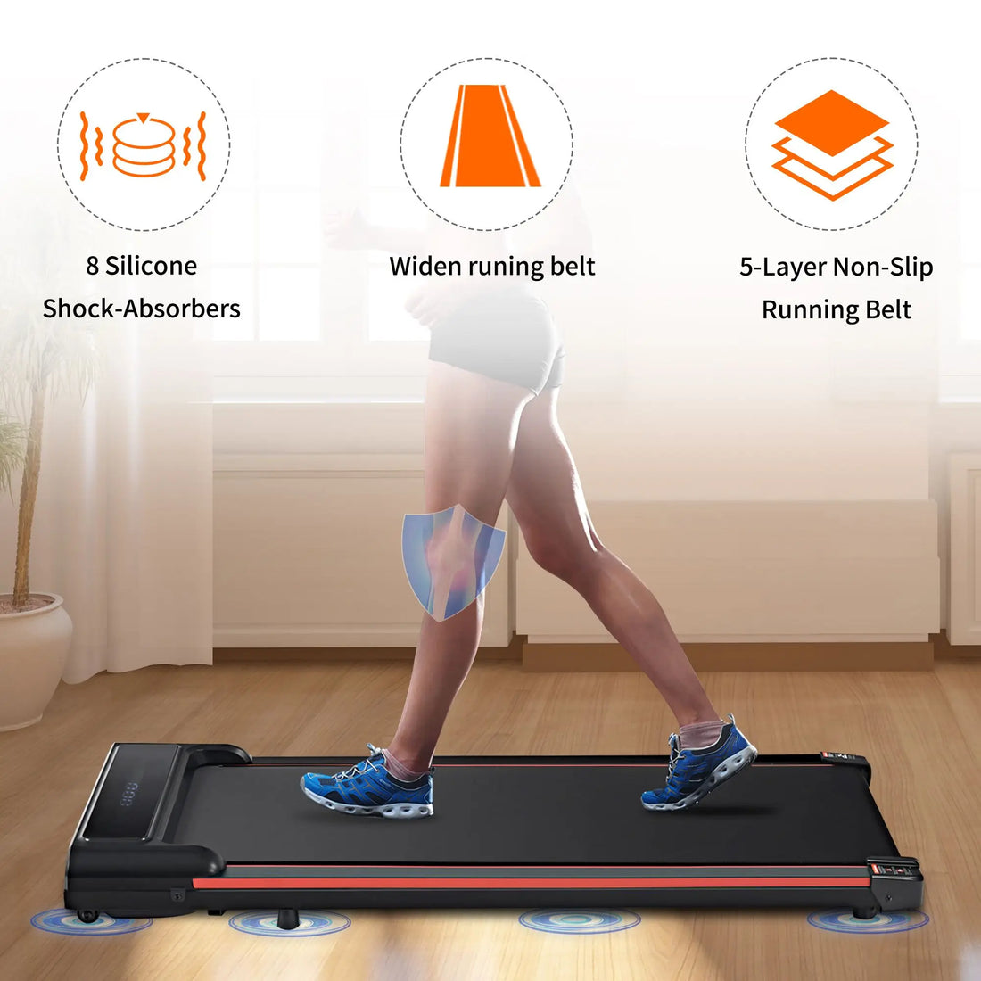 Walking Pad – 300 lb Capacity Under-Desk Treadmill for Home & Office