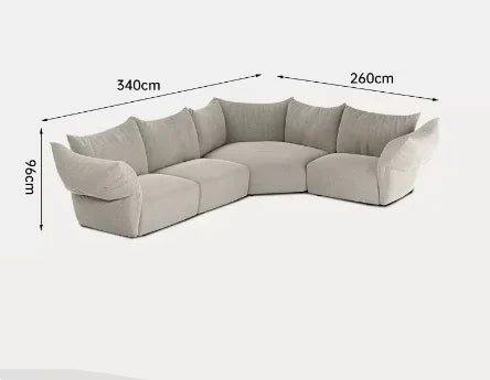 Petal fabric sofa Italian minimalist shaped living room leather designer corner