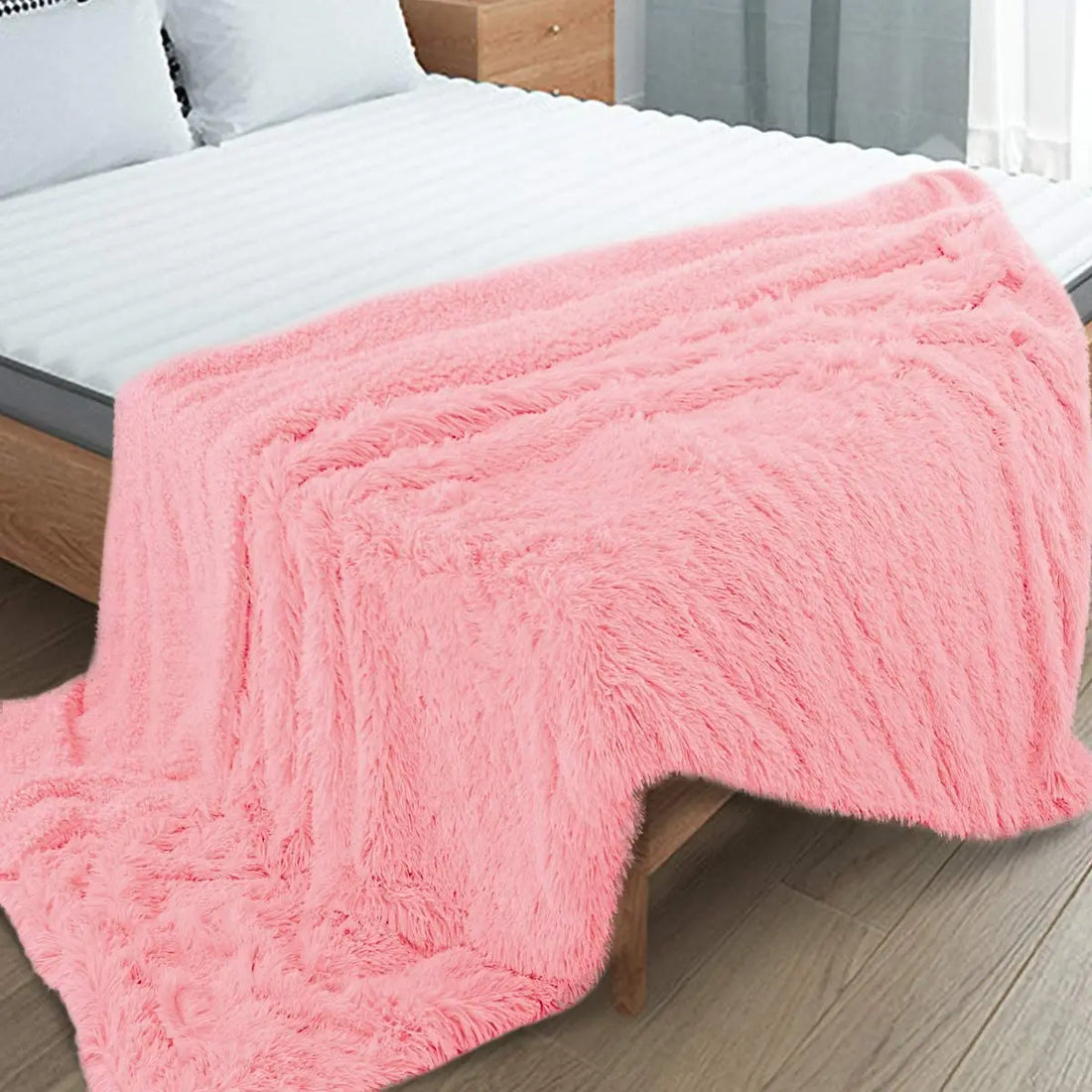 Thickened Fluffy Blanket – Double-Sided Plush Bedspread for Winter Warmth