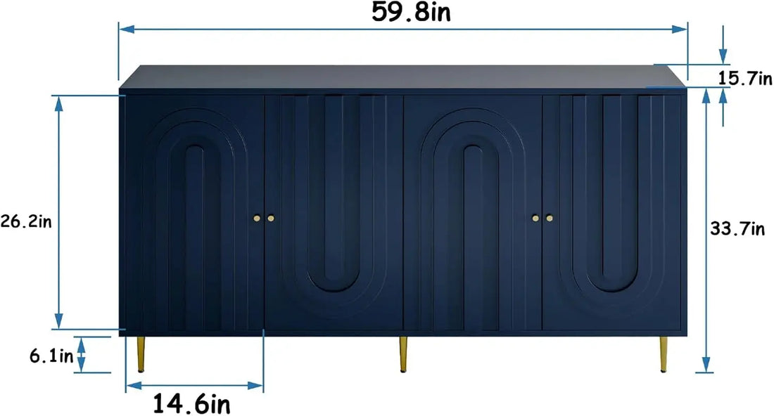 60" Modern Sideboard Buffet Accent Cabinet