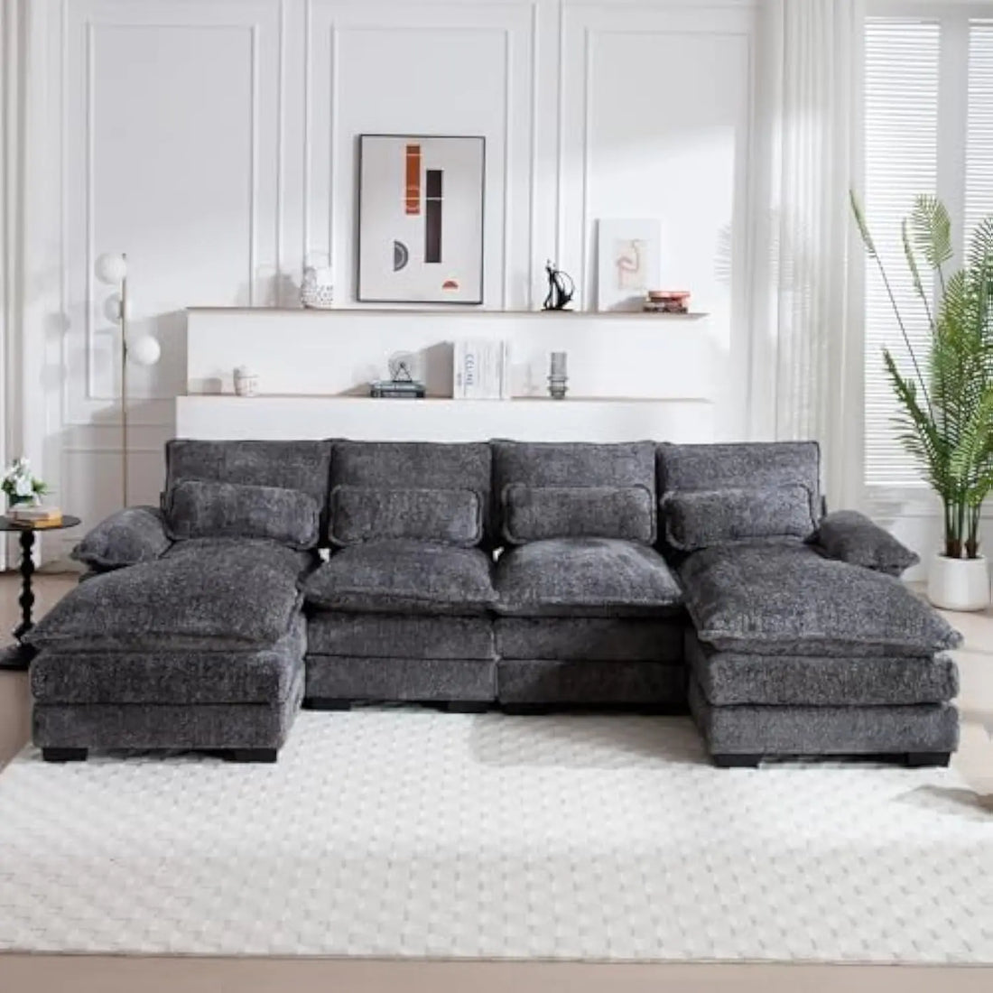 Modern Chenille U-Shaped Cloud Couch